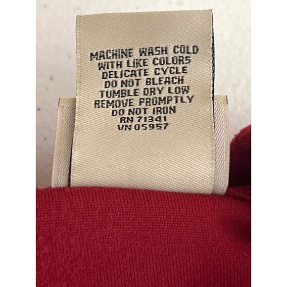 L.L.Bean Red Full-Zip Fleece Jacket With Pockets Size XL - Picture 4 of 7